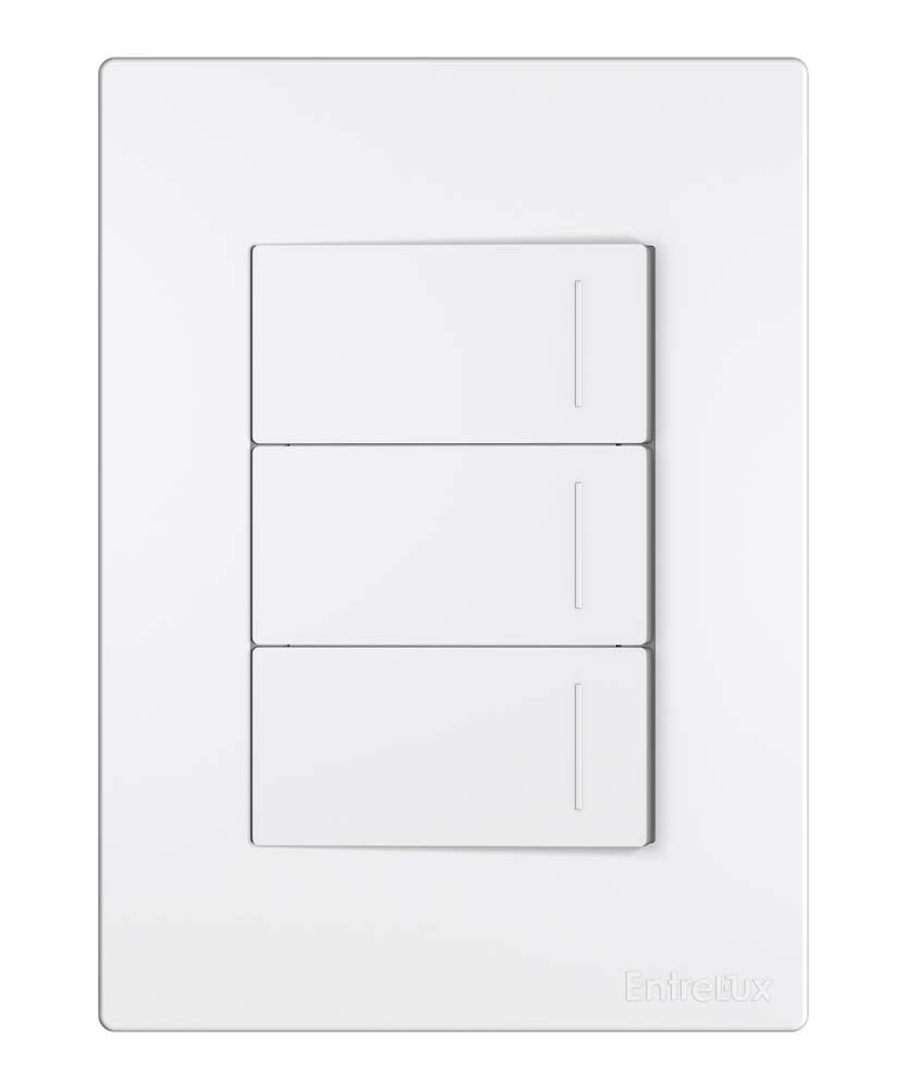 Classic 4×2 interruptor triplo branco
