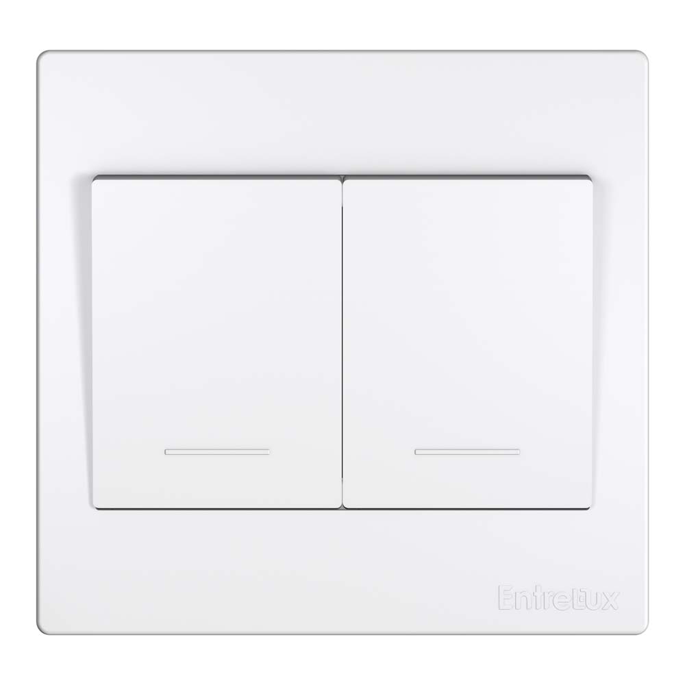 Fit classic – interruptor duplo branco