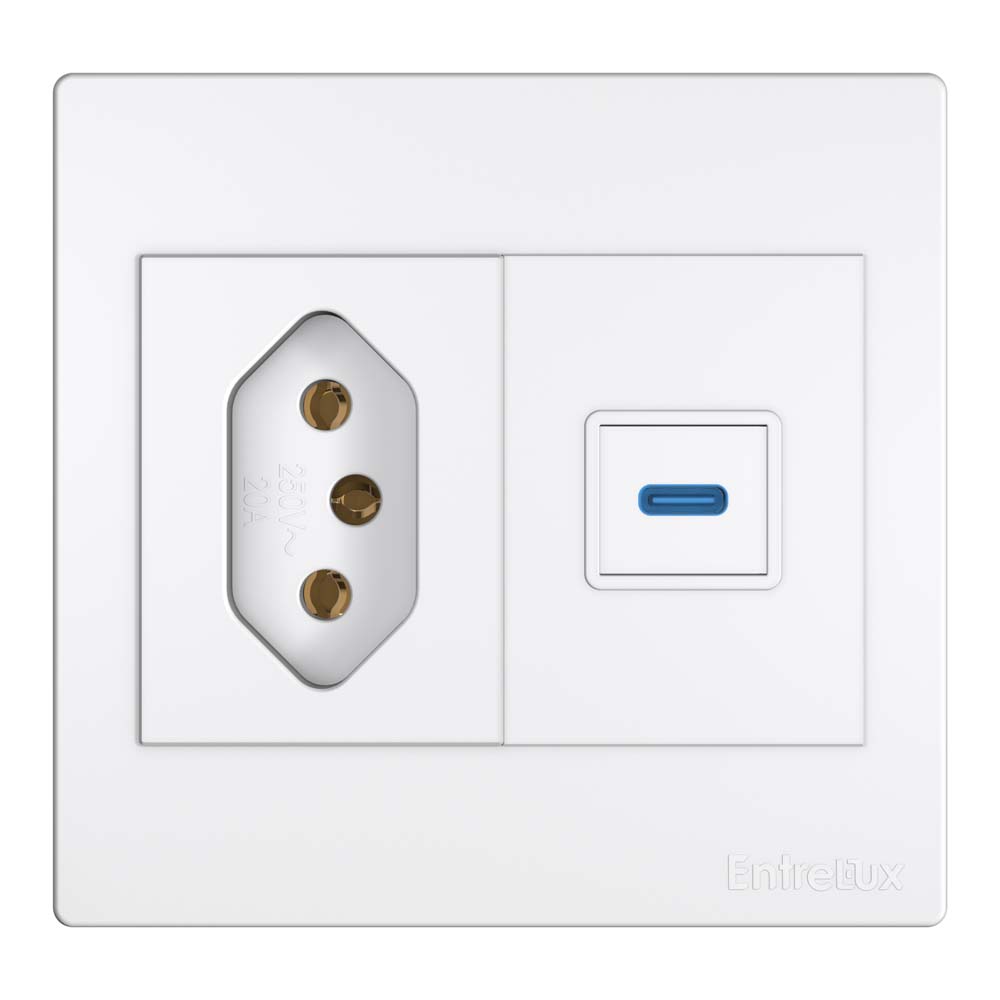 Fit classic tomada + entrada C branco