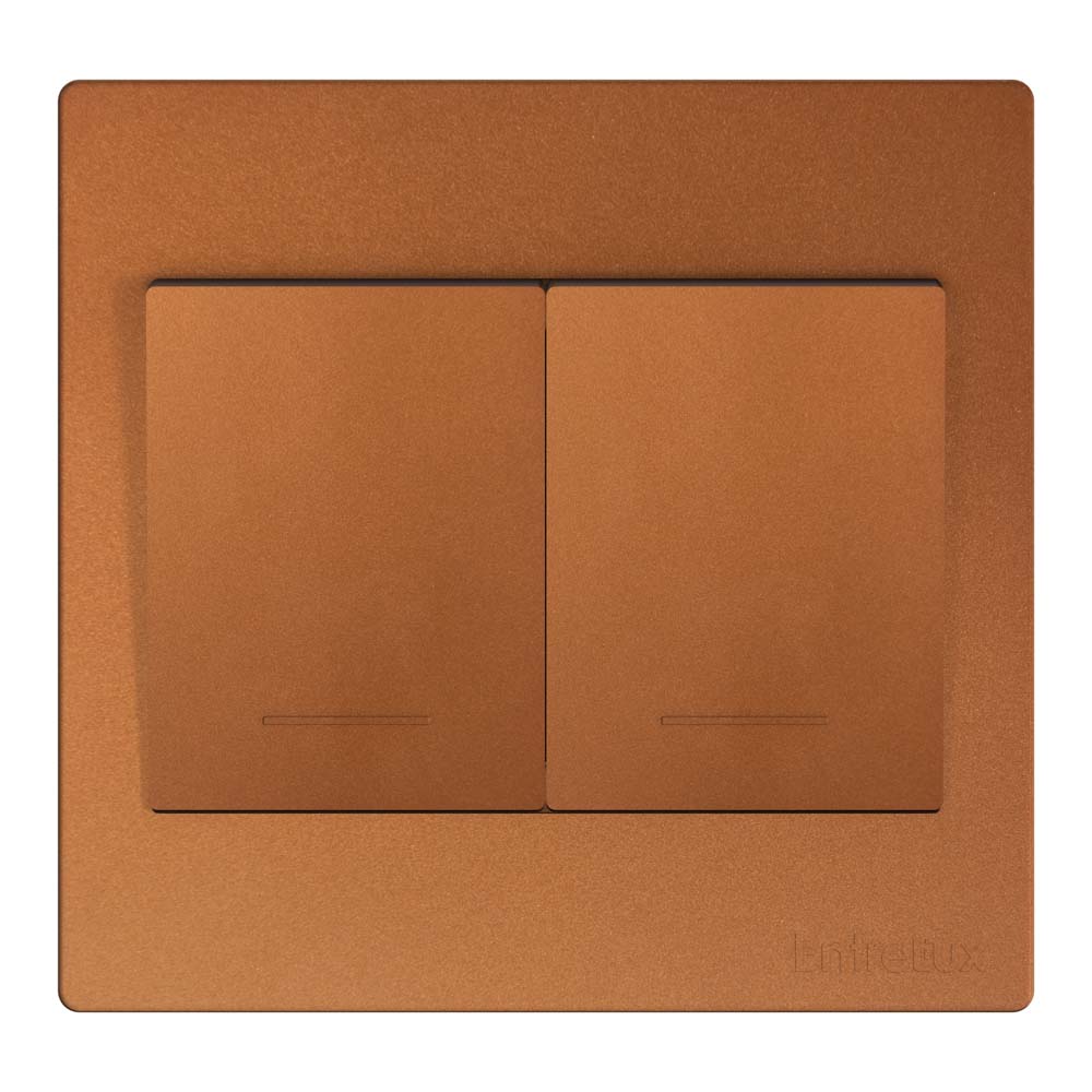 Fit clean interruptor duplo bronze