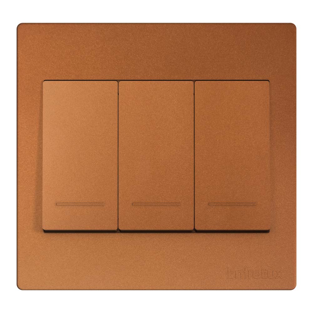 Fit clean interruptor triplo bronze