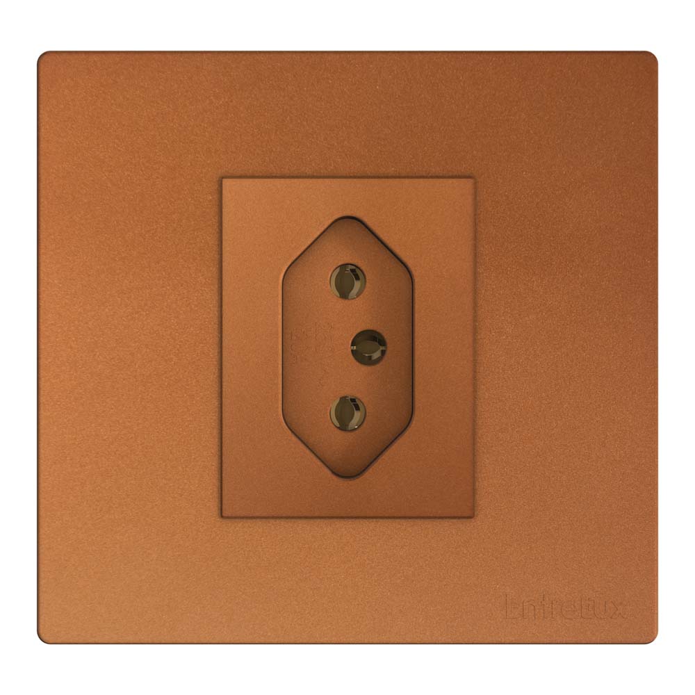 Fit clean tomada bronze