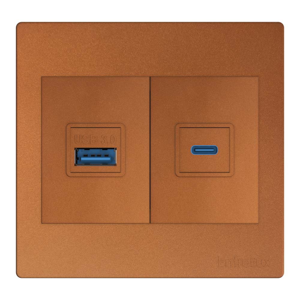 Fit clean entrada USB + entrada C bronze