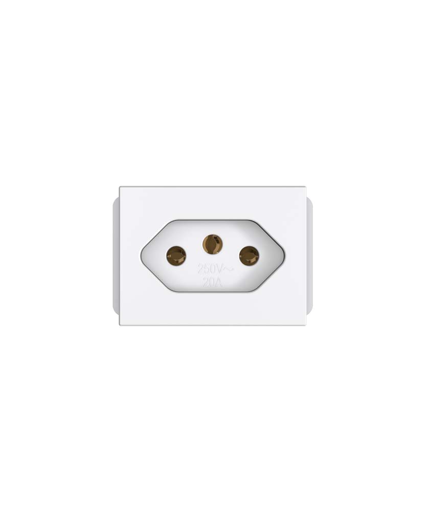 modulo tomada simples branco